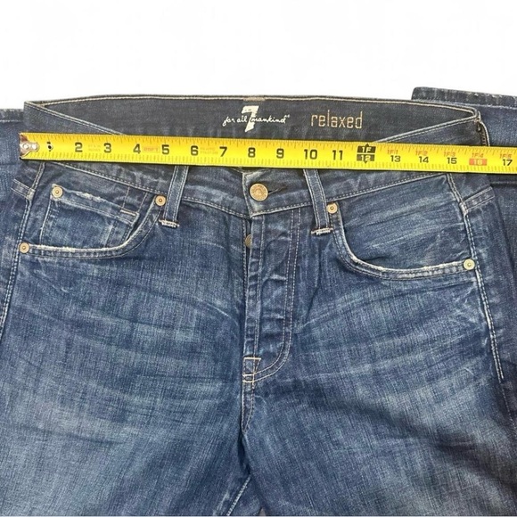 VTG Y2K Men’s 7 For All Mankind Relaxed Fit Jeans Size W30 x L32 - Picture 5 of 7